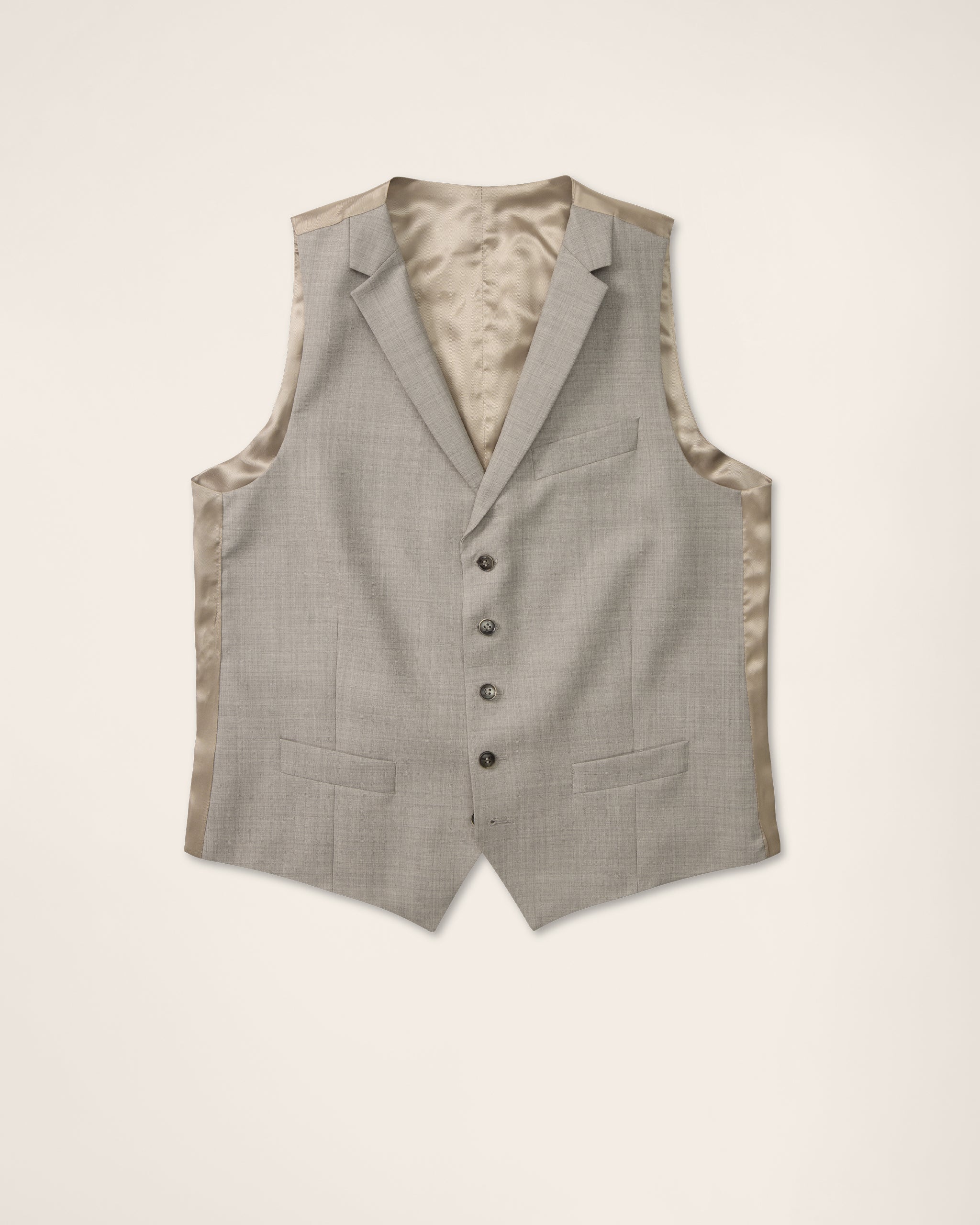 Turo - Premium Wool Suit in Light Beige Vest