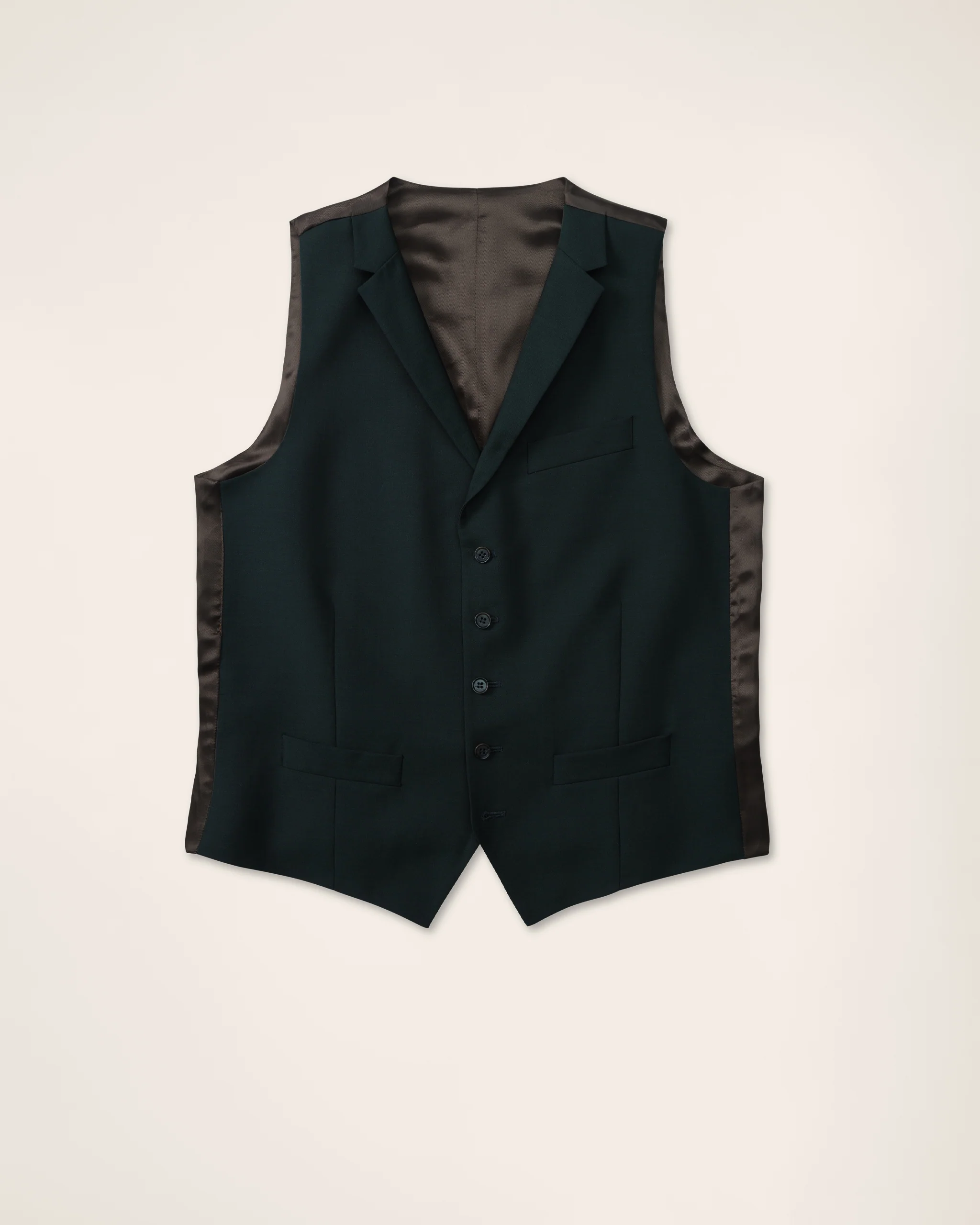Turo - Wool Mohair Suit in Dark Green Vest