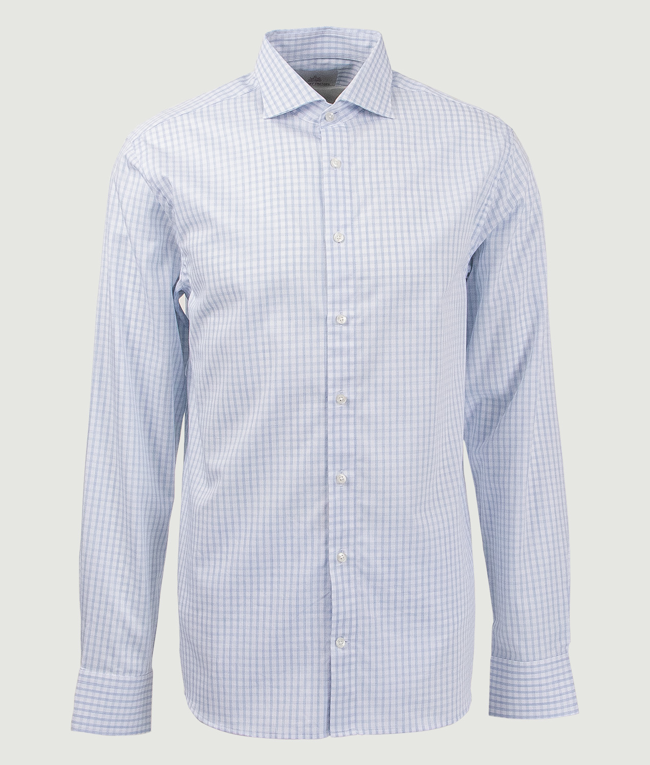 The Shirt Factory - Langham Luxe Blårutig Skjorta Slim fit | Cut away