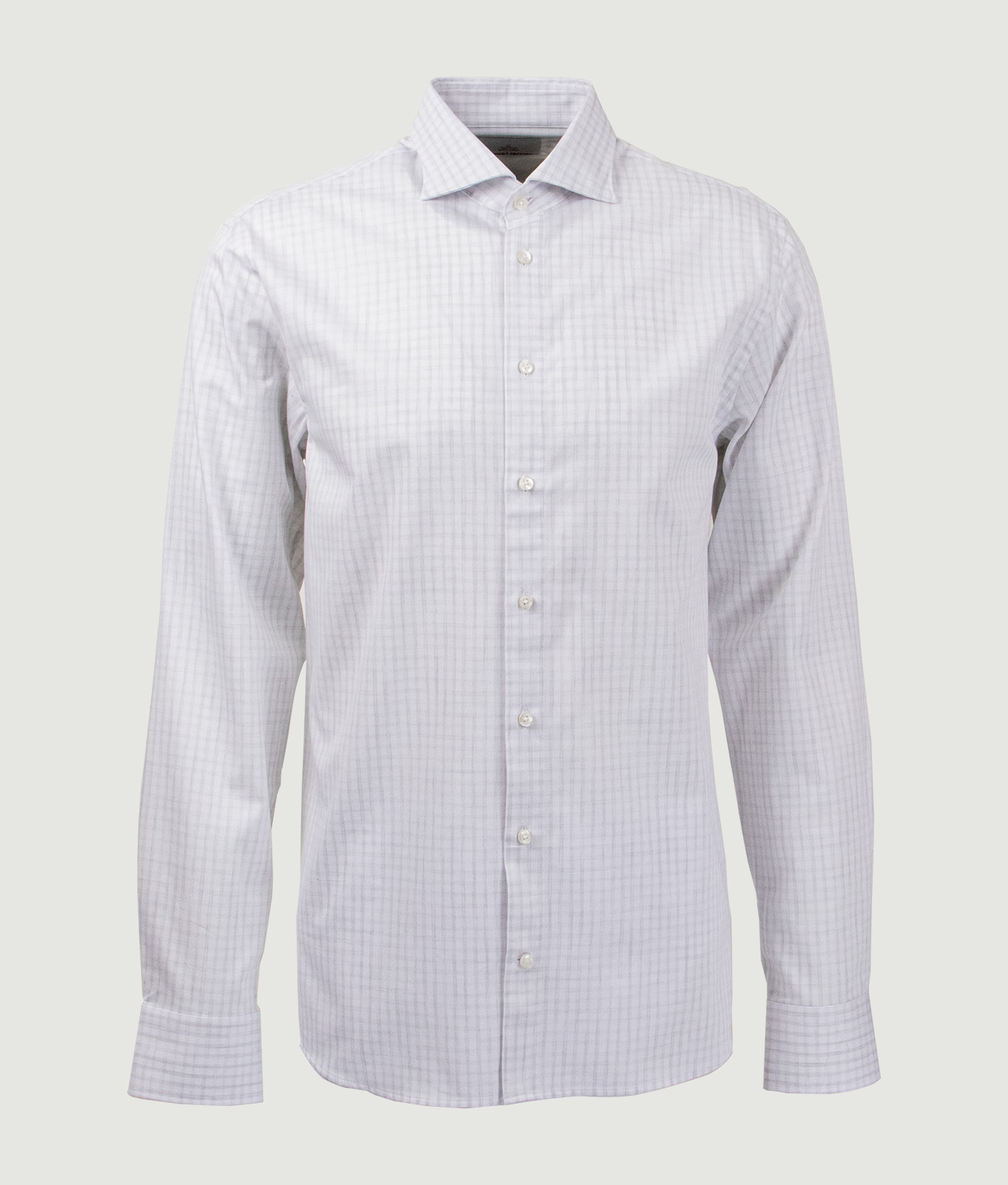 The Shirt Factory - Langham Luxe Grårutig Skjorta Slim fit | Cut away