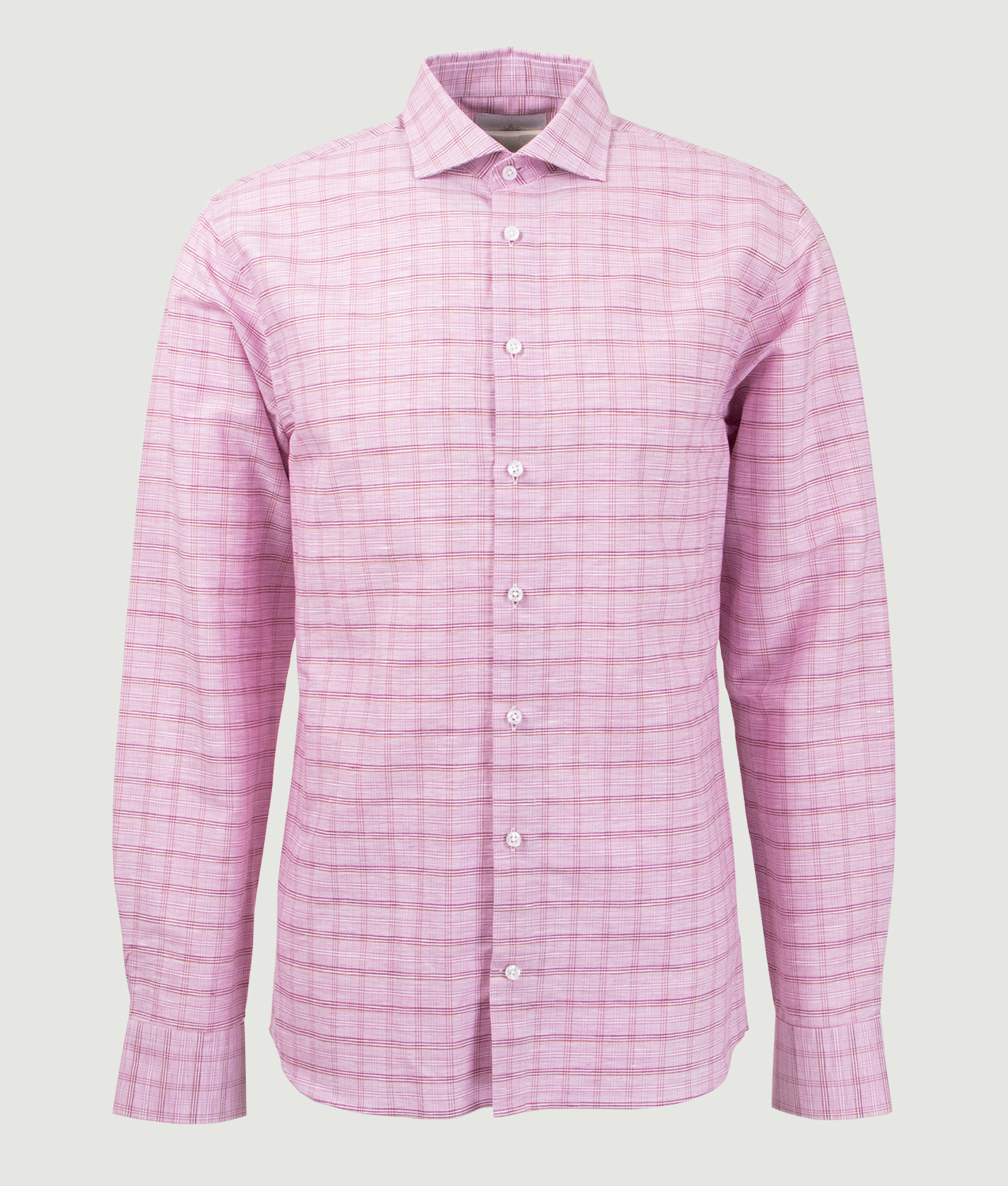The Shirt Factory -Tribecka Check Rosa Skjorta Slim fit | Cut away