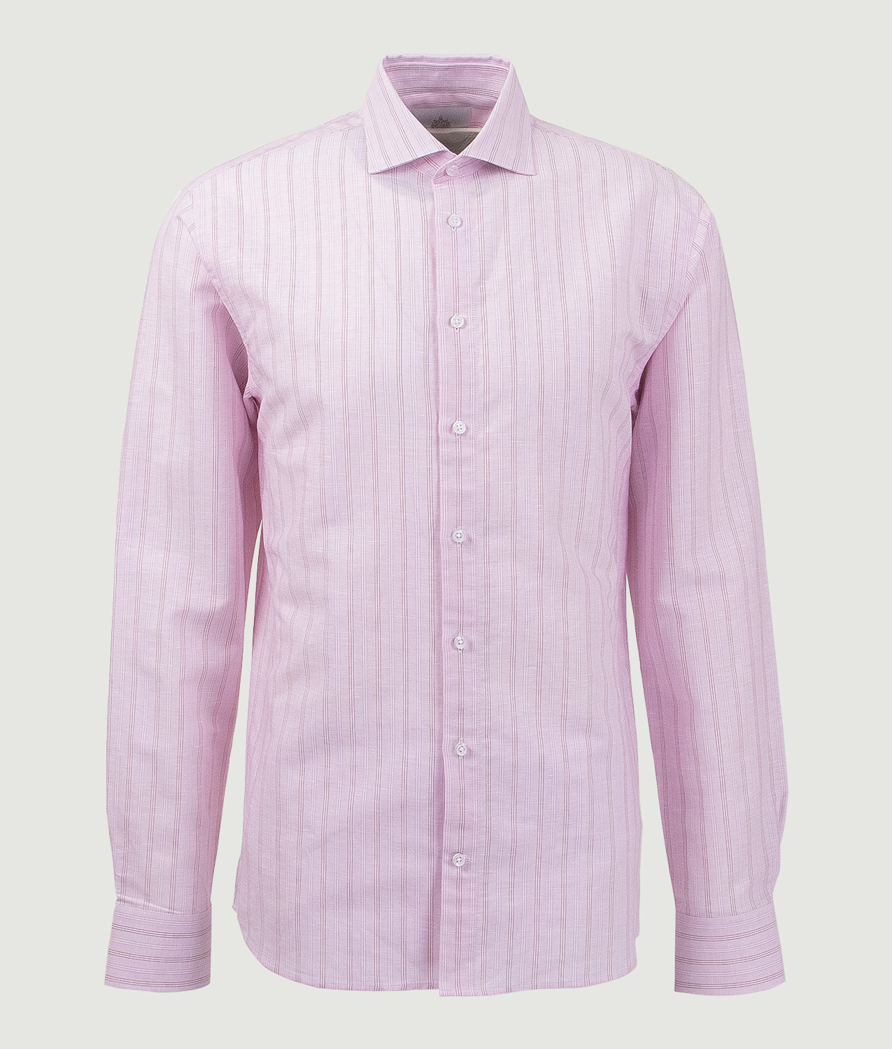 The Shirt Factory -Terni Stripe Rosa Linneskjorta Slim fit | Cut away