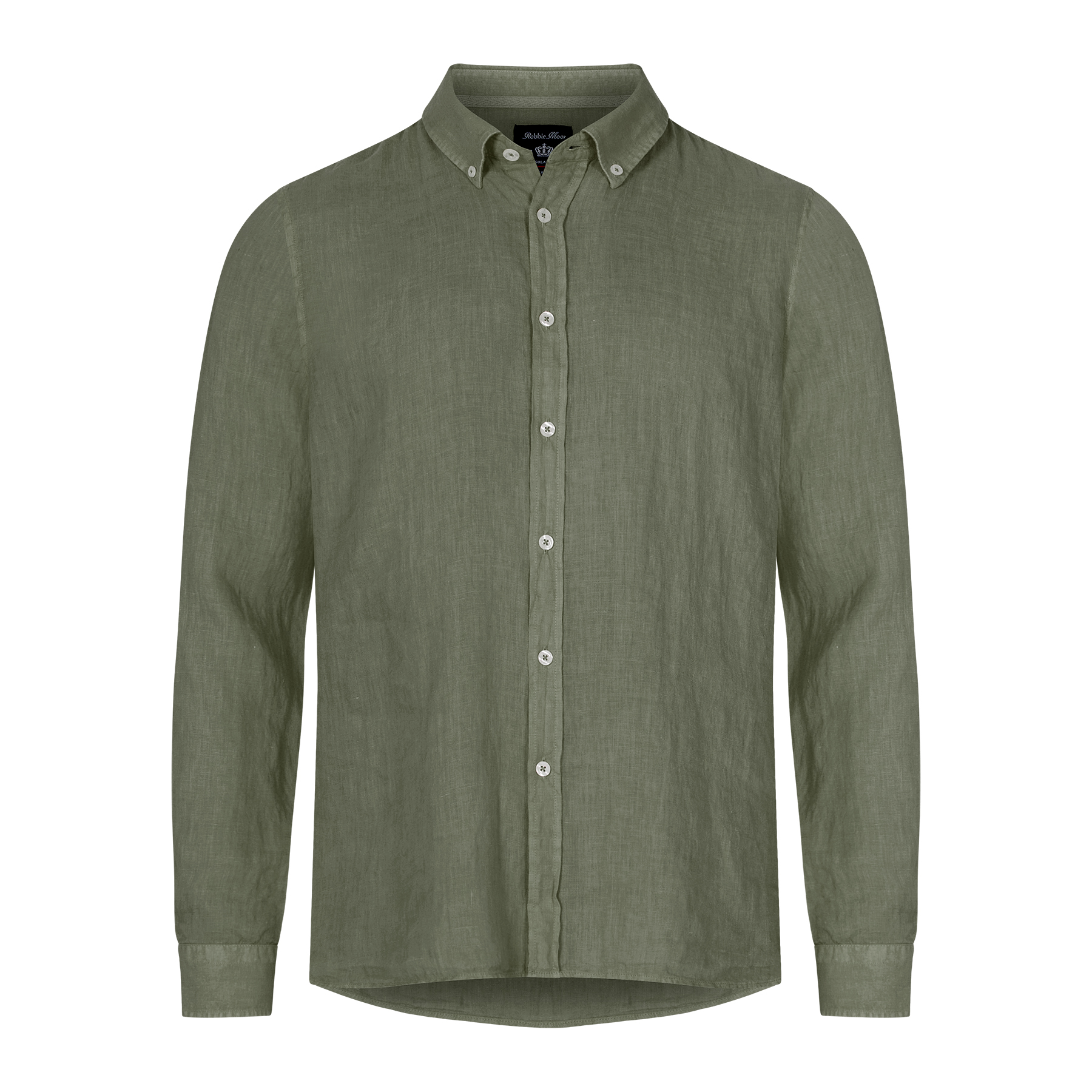 ROBBIE MOOR Linen Shirt Linston Khaki
