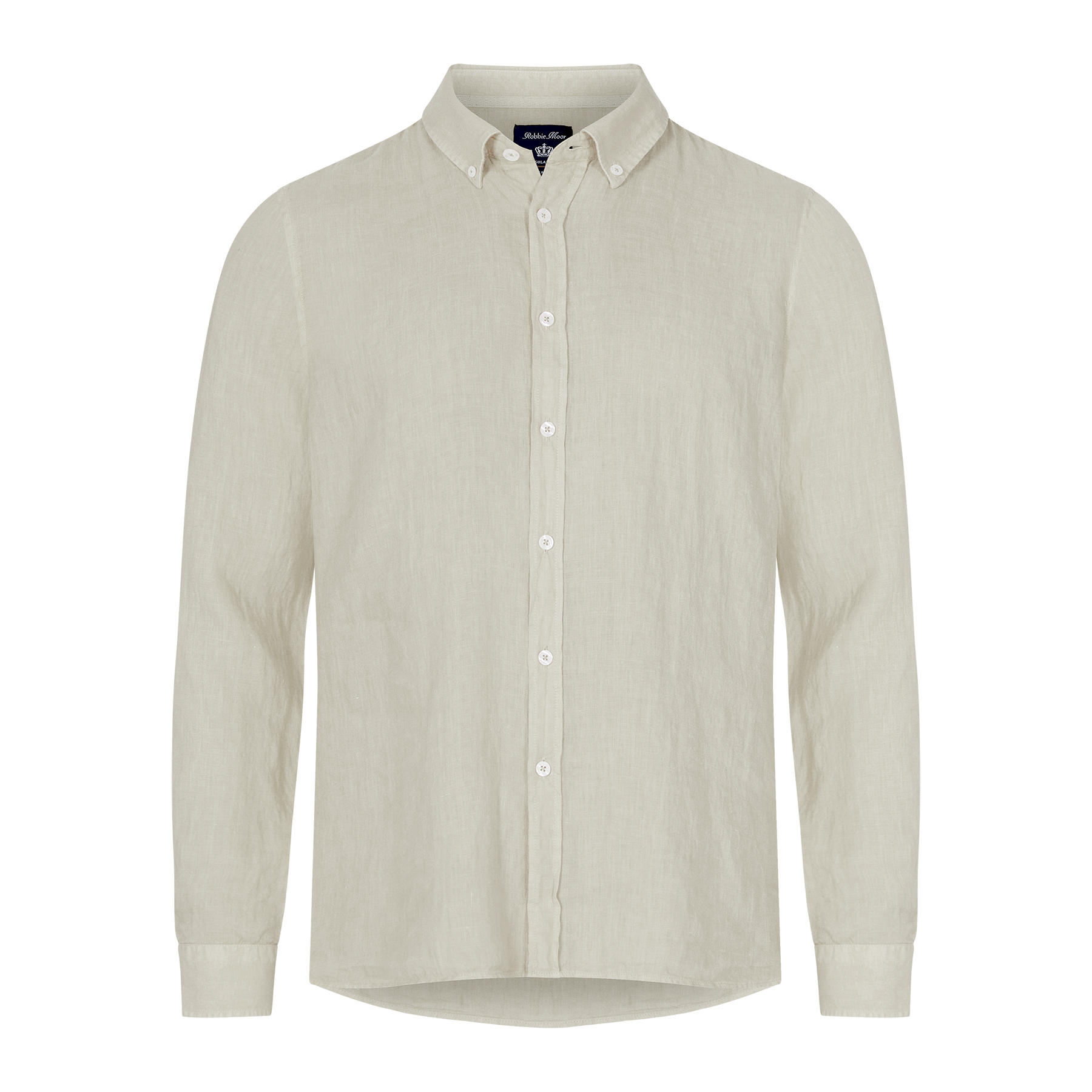 ROBBIE MOOR Linen Shirt Linston Beige
