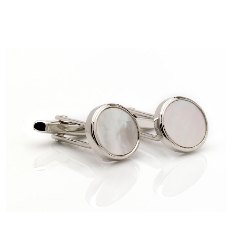 PORTIA 1924 CUFFLINKS I PEARL SILVER