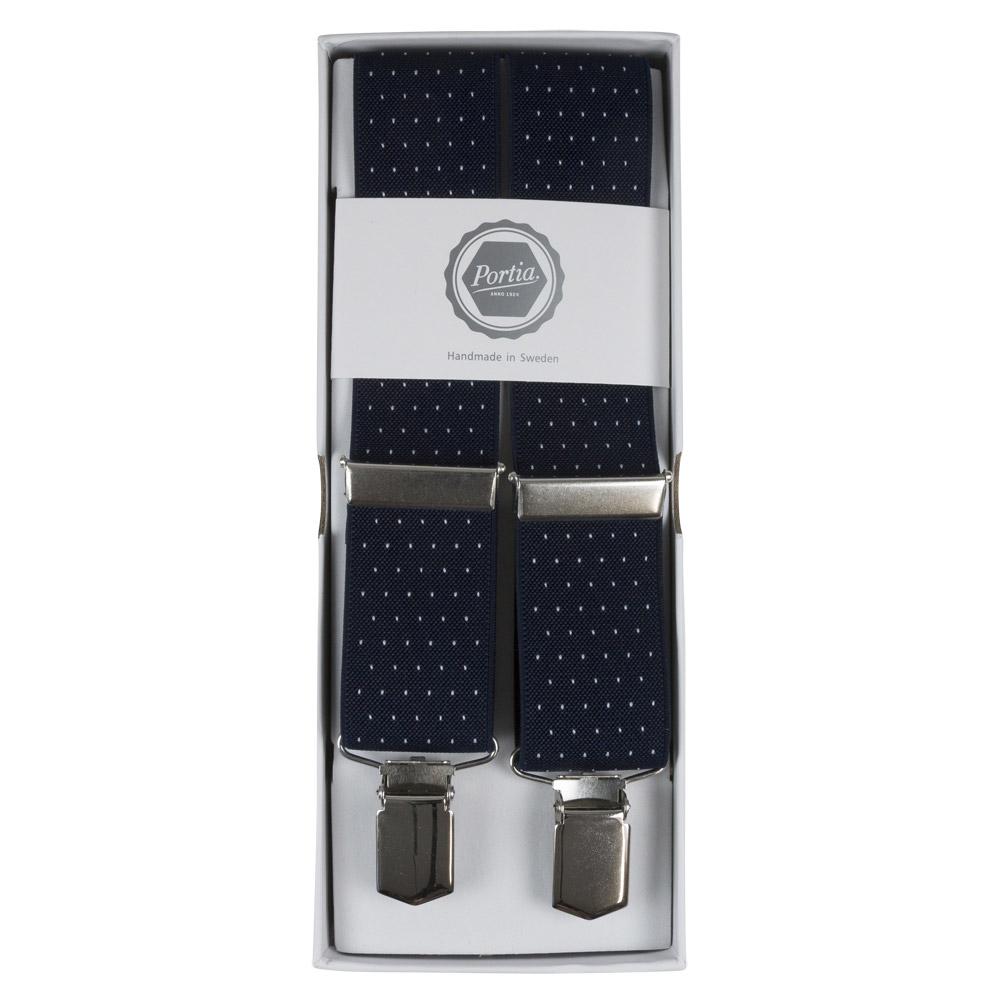 PORTIA 1924 SUSPENDERS I SMALL DOT I BLUE