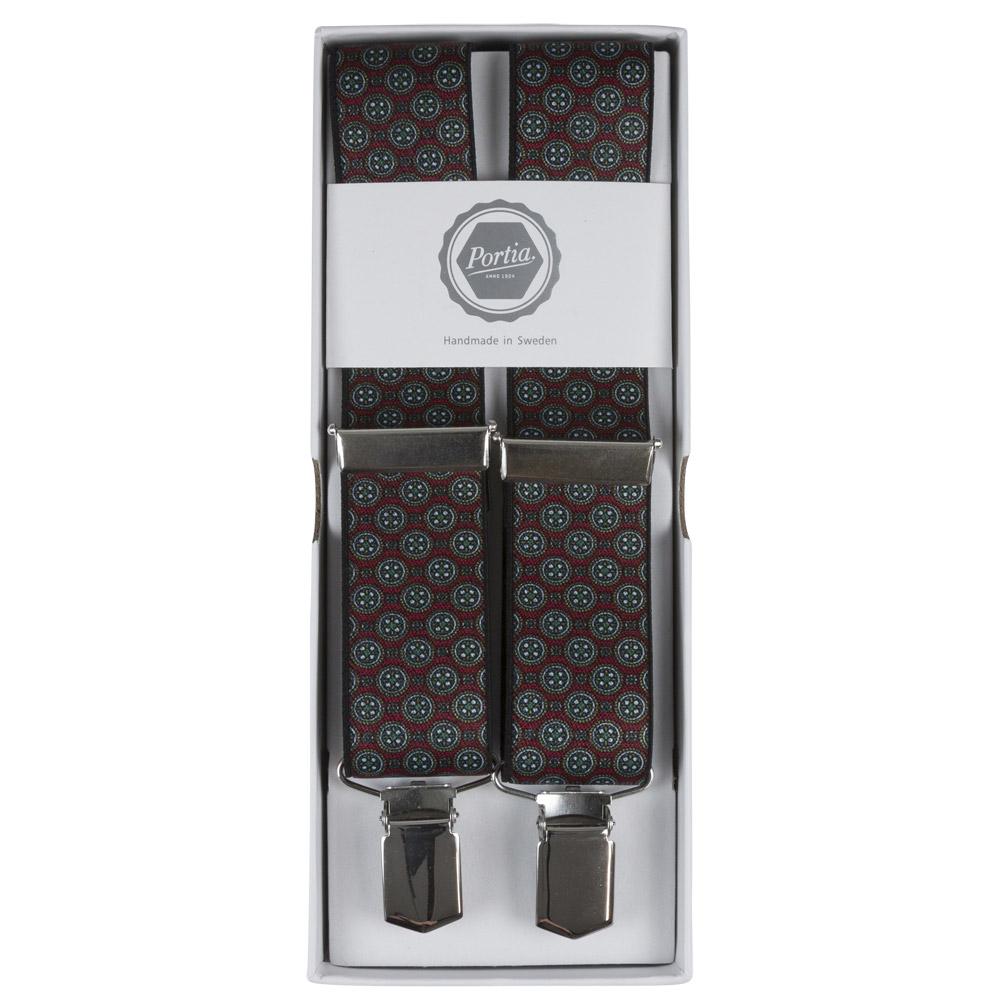PORTIA 1924 SUSPENDERS I MEDALLION I RED