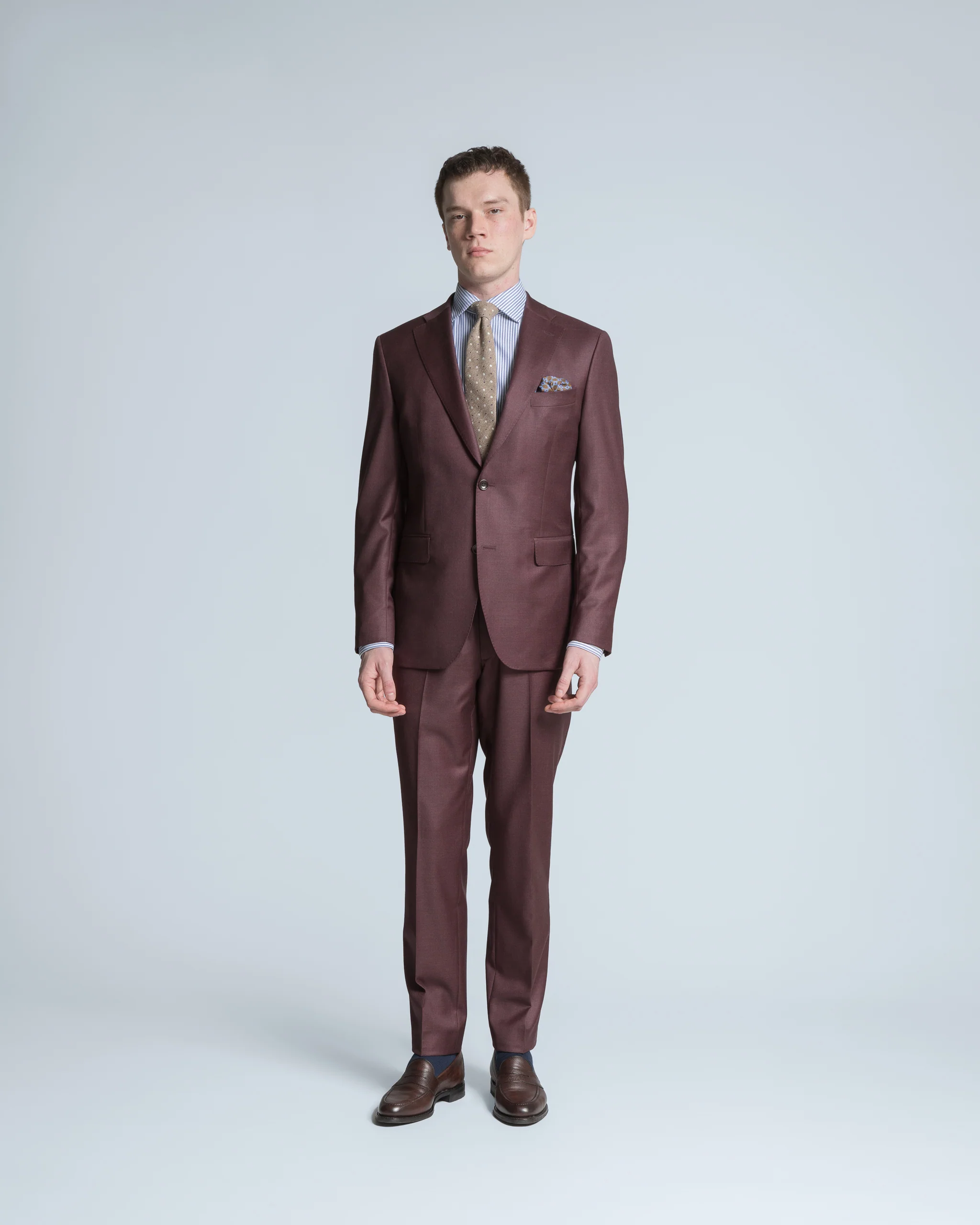 Turo - Vest Premium Wool Suit in Bordeaux Red | Modern fit